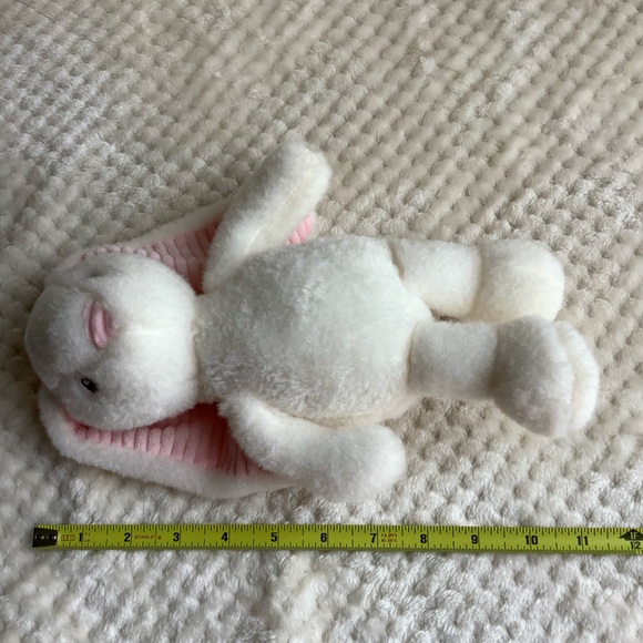 MTY International Plush Bunny Rabbit Stuffed Animal with Rattle Embroidered Eyes - Picture 10 of 10